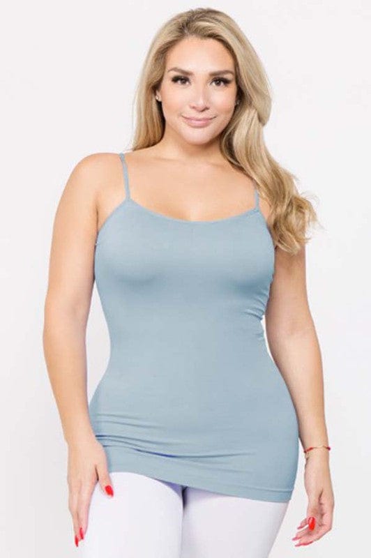 Seamless Long Spaghetti Strap Long Camisole Top