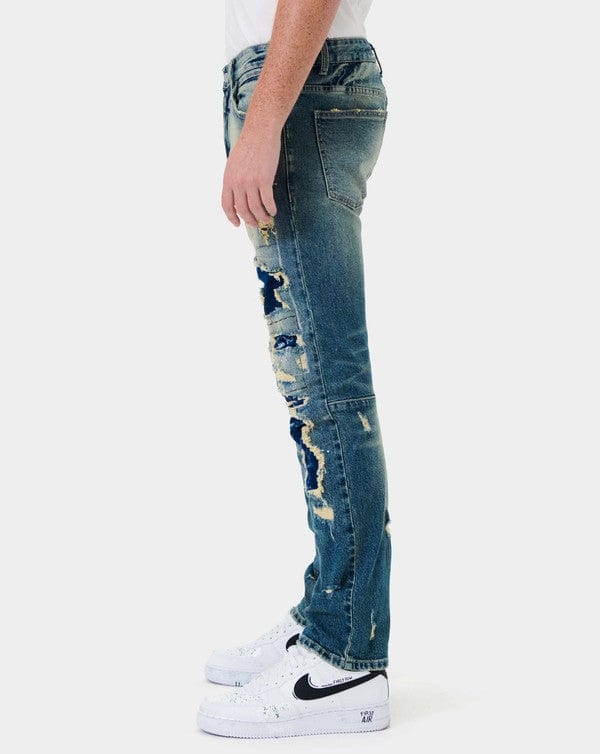 Men's Repair Straight Denim Jeans