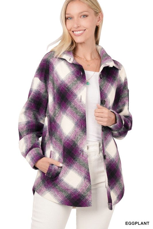 Yarn Dyed Plaid Jackett With Pockets