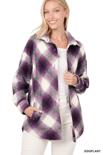 Yarn Dyed Plaid Jackett With Pockets