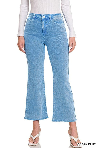 Women's acid washed high waist Pants