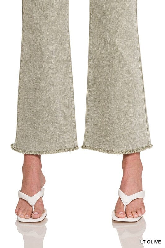 Women's acid washed high waist Pants