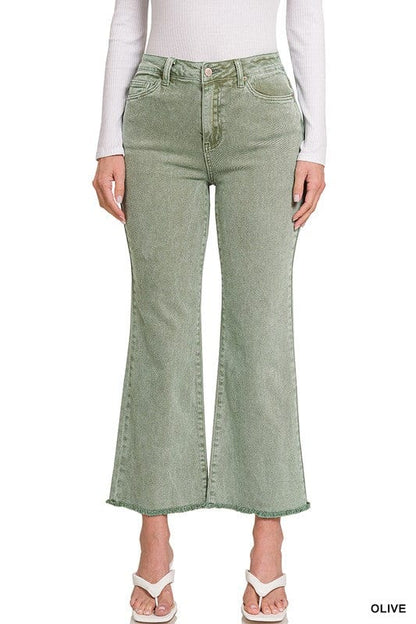 Women's acid washed high waist Pants