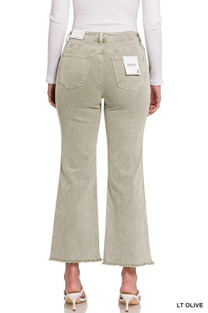 Women's acid washed high waist Pants