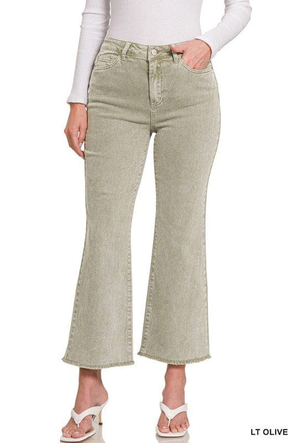 Women's acid washed high waist Pants