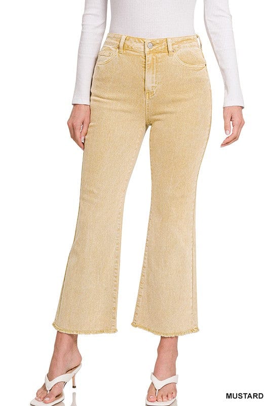 Women's acid washed high waist Pants