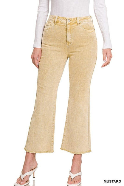 Women's acid washed high waist Pants