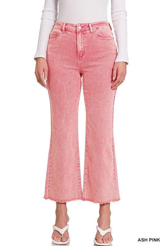 Women's acid washed high waist Pants