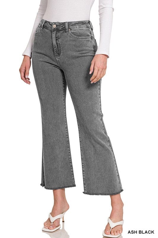 Women's acid washed high waist Pants