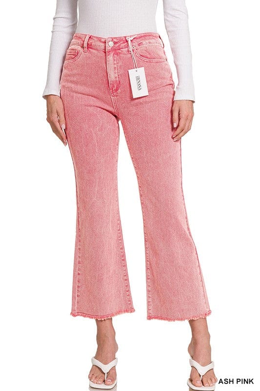 Women's acid washed high waist Pants