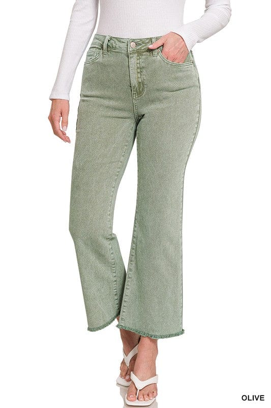 Women's acid washed high waist Pants