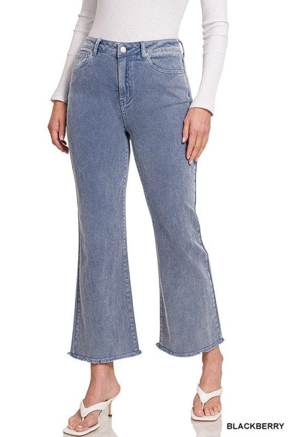 Women's acid washed high waist Pants