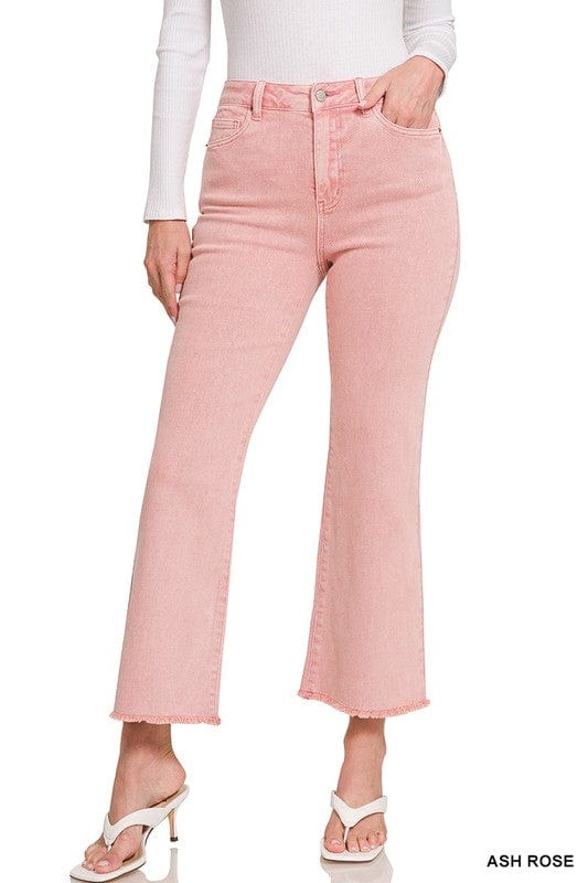 Women's acid washed high waist Pants