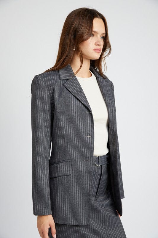 Pin striped blazer