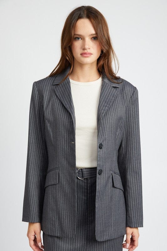 Pin striped blazer