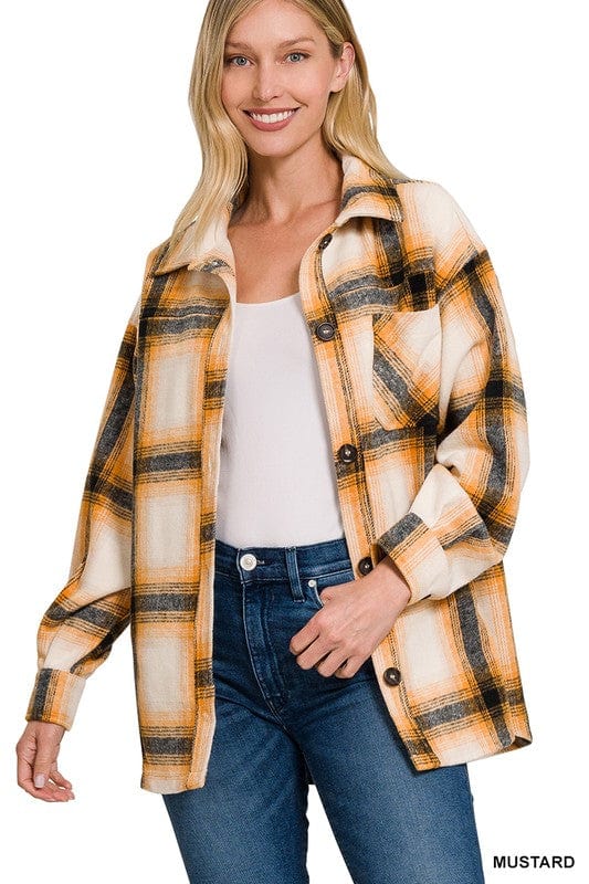 Women's oversized plaid jacket