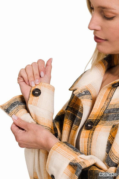 Women's oversized plaid jacket