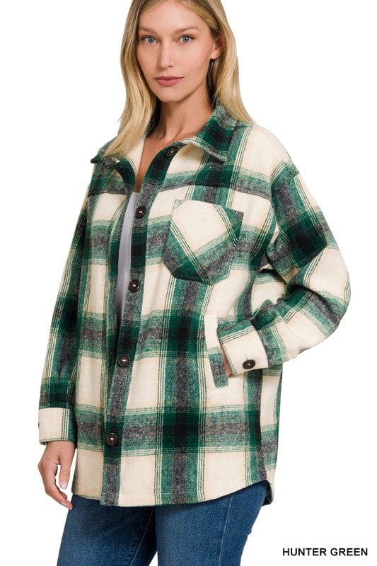 Women's oversized plaid jacket