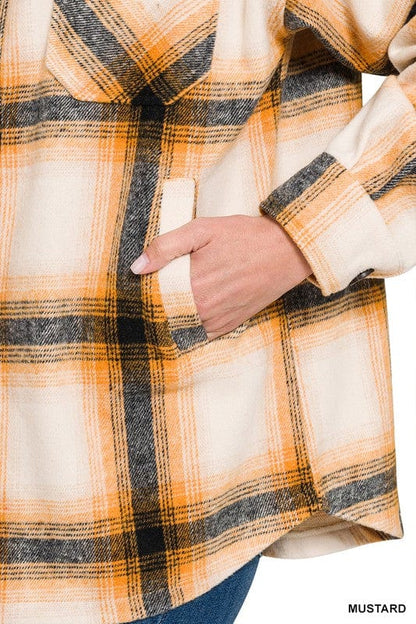 Women's oversized plaid jacket