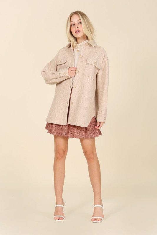 Women's Light beige jacket with pockets