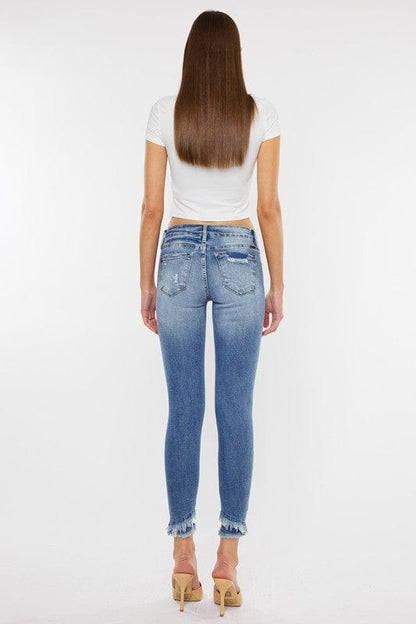 Women's Mid Rise Ankel Skinny Jeans