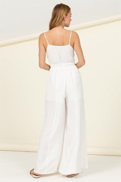 Front Sash Cutout Jumpsuit