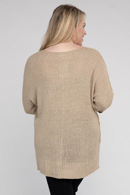 Plus Size Crew Neck Knit Sweater