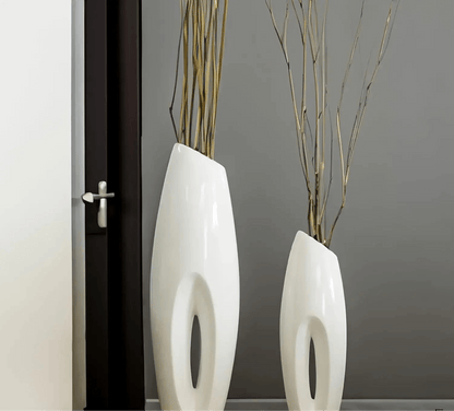 Tall Floor Vase, Modern White Large Floor Vase, 40-inch Vase, Decorative Lightweight , Home Decor