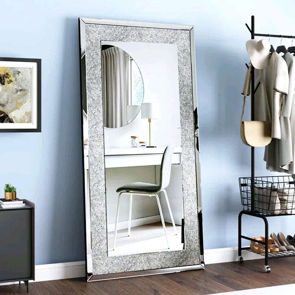 Rhinestone Diamond Frameless Vanity Mirrors Wall Mounted Dressing Mirror for Home