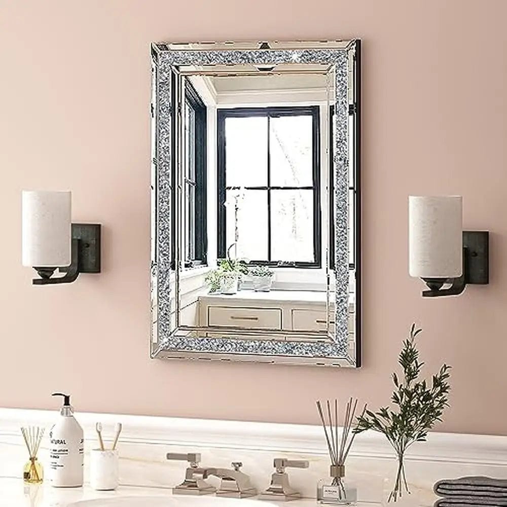 32x24 Luxury Silver Wall Mirror