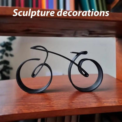 Wire Framed Bicycle Sculpture Home Decoration