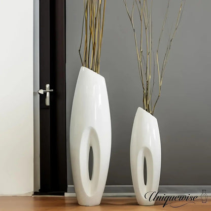 Tall Floor Vase, Modern White Large Floor Vase, 40-inch Vase, Decorative Lightweight , Home Decor