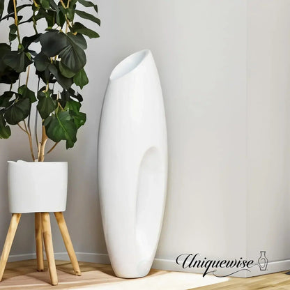 Tall Floor Vase, Modern White Large Floor Vase, 40-inch Vase, Decorative Lightweight , Home Decor