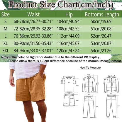 Men's Cotton Linen Shorts