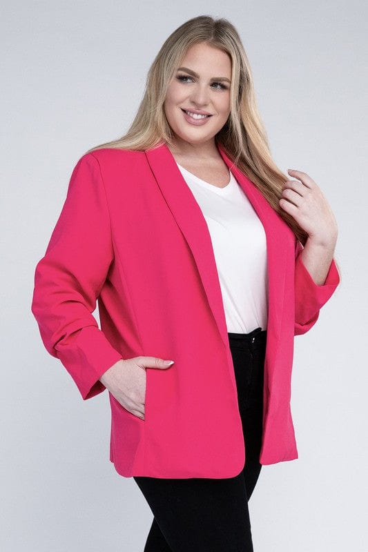 Plus Shawl Lapel Blazer