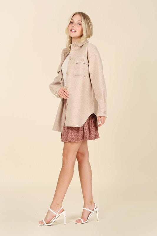 Women's Light beige jacket with pockets