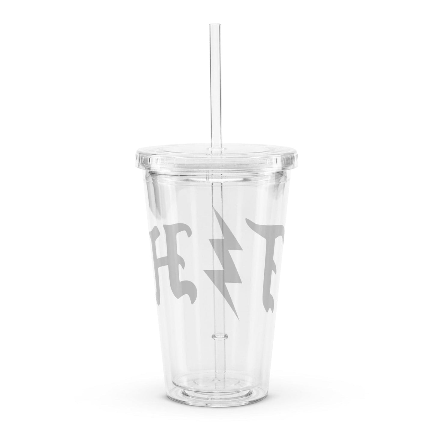 Clear plastic tumbler