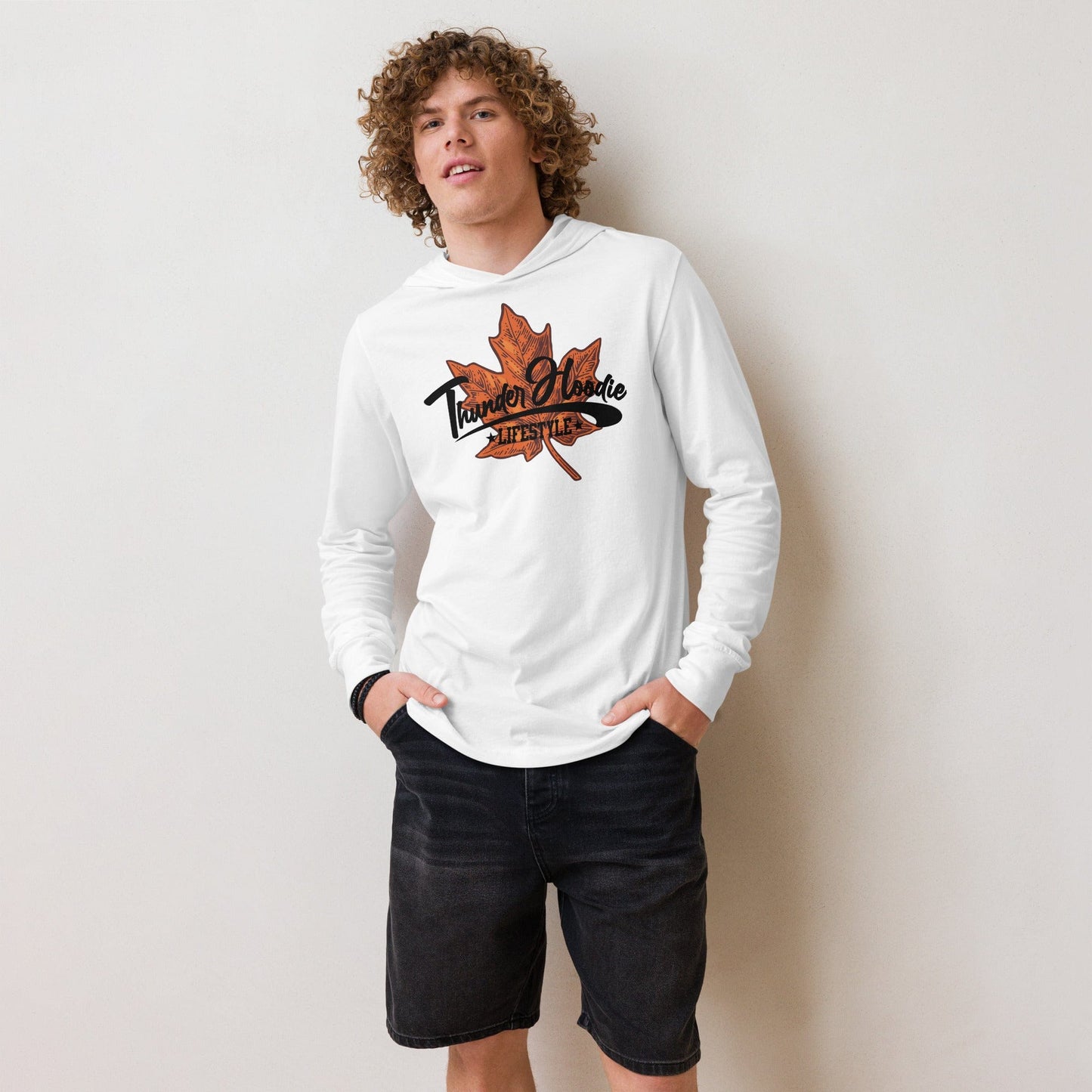 Hooded long-sleeve t-shirt