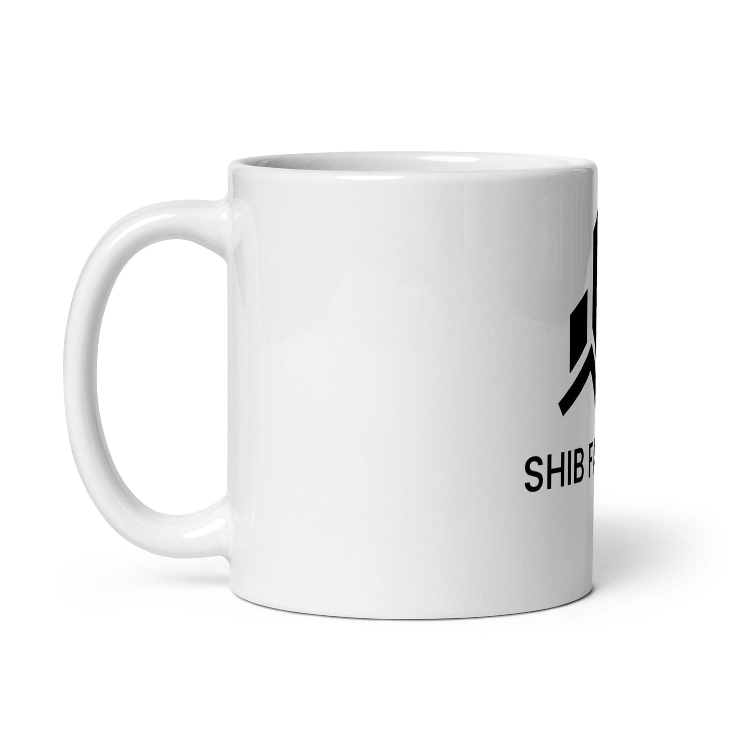 White glossy mug