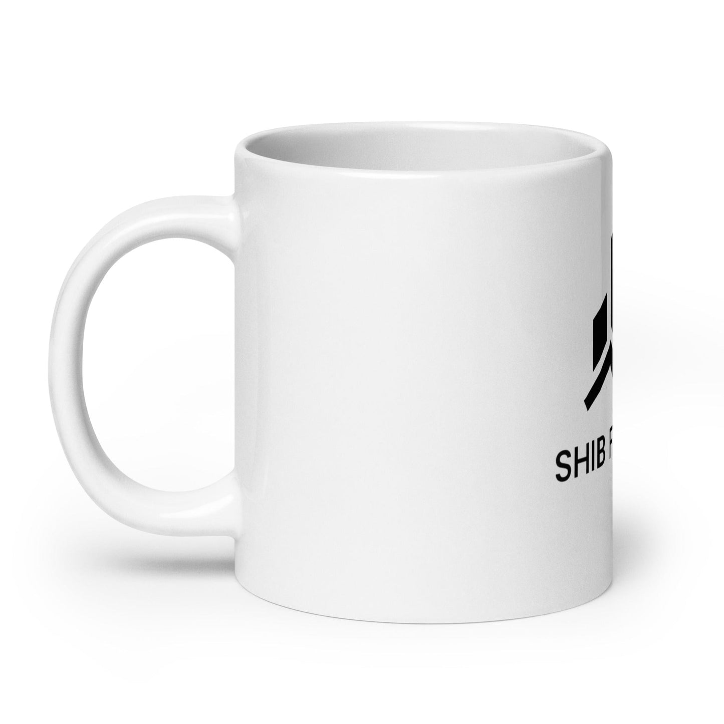 White glossy mug