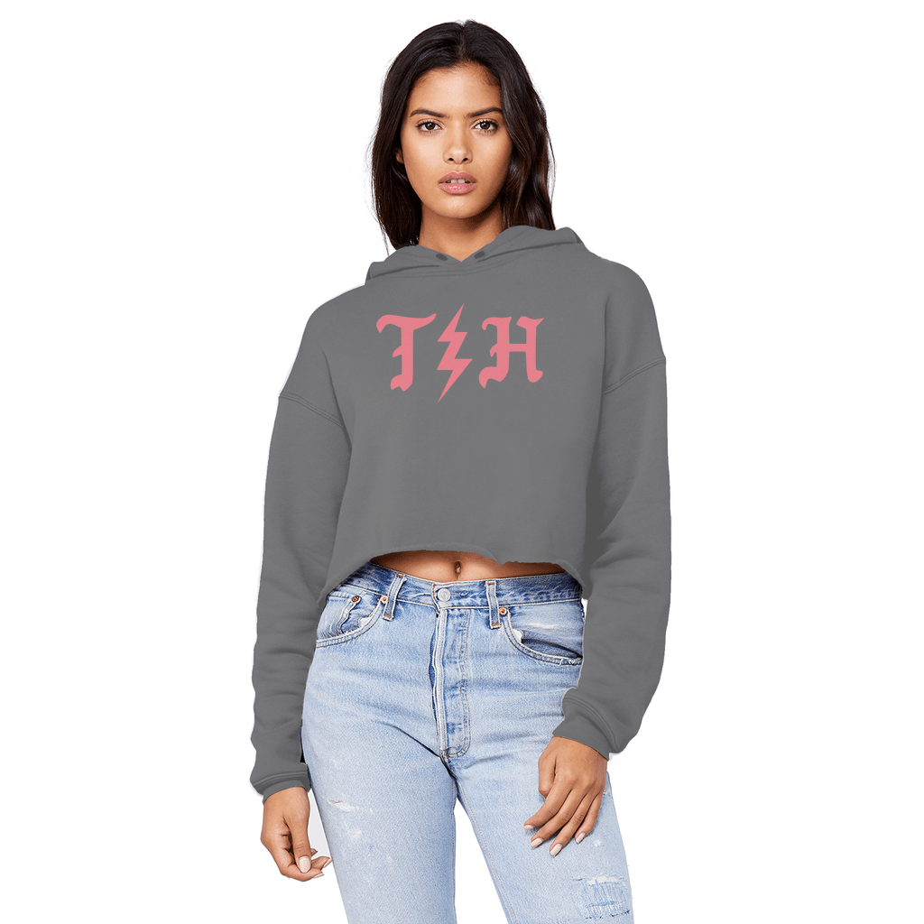 Cropped Raw Edge Hoodie