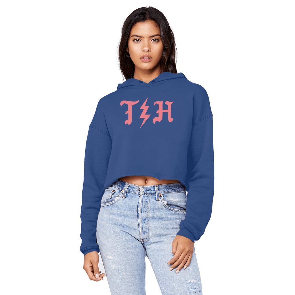 Cropped Raw Edge Hoodie