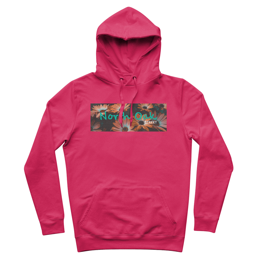 Boxed Logo Flower Hoodie