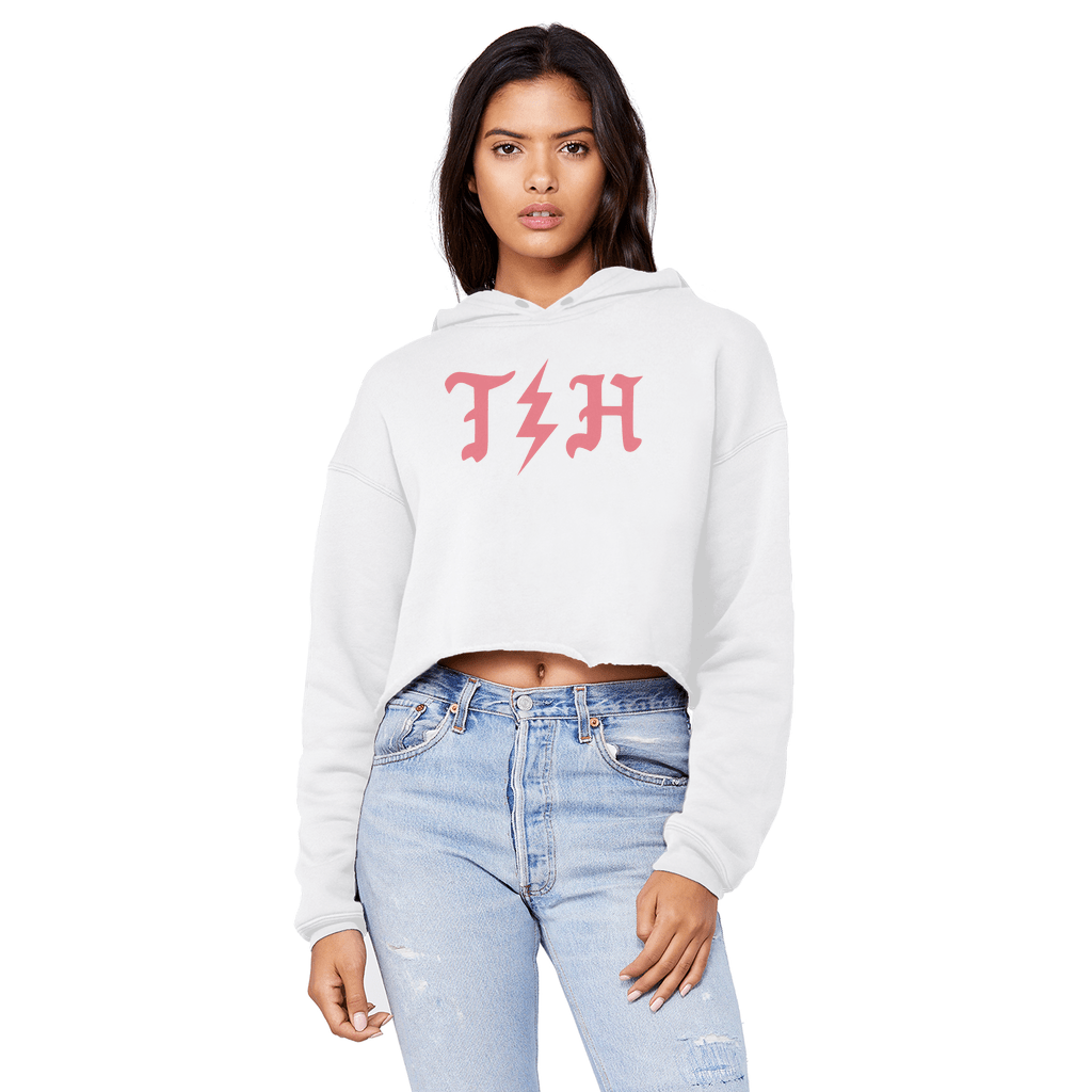 Cropped Raw Edge Hoodie