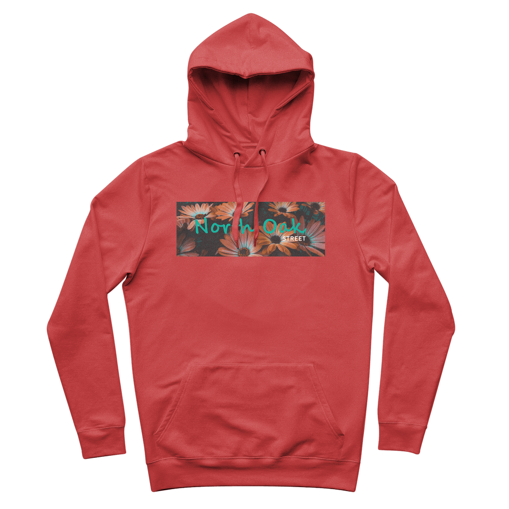 Boxed Logo Flower Hoodie