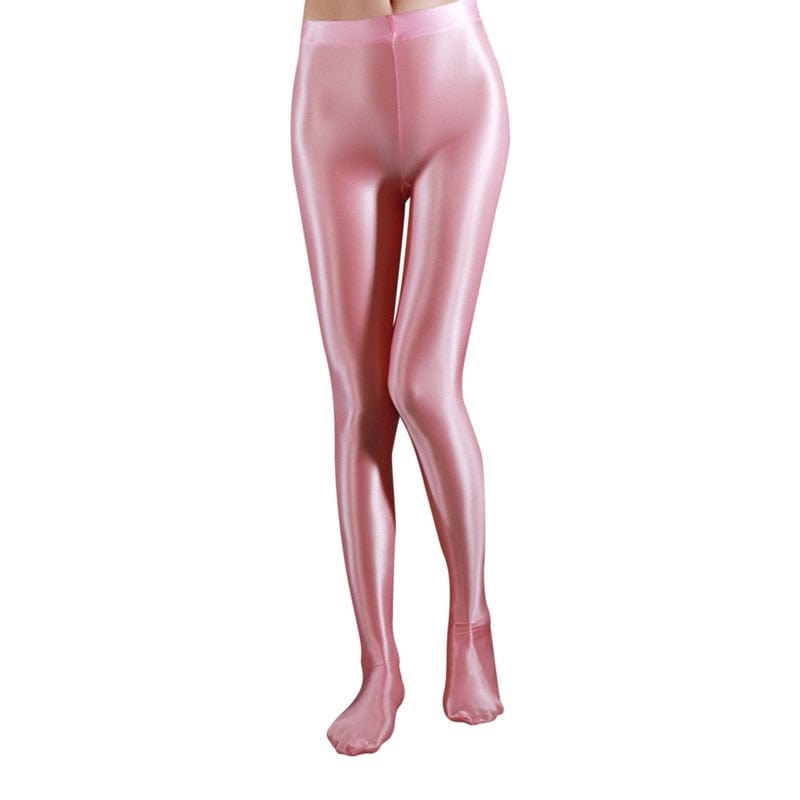 Transparent glossy yoga pants