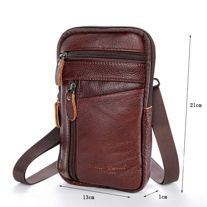 Men Genuine Leather Waist Packs