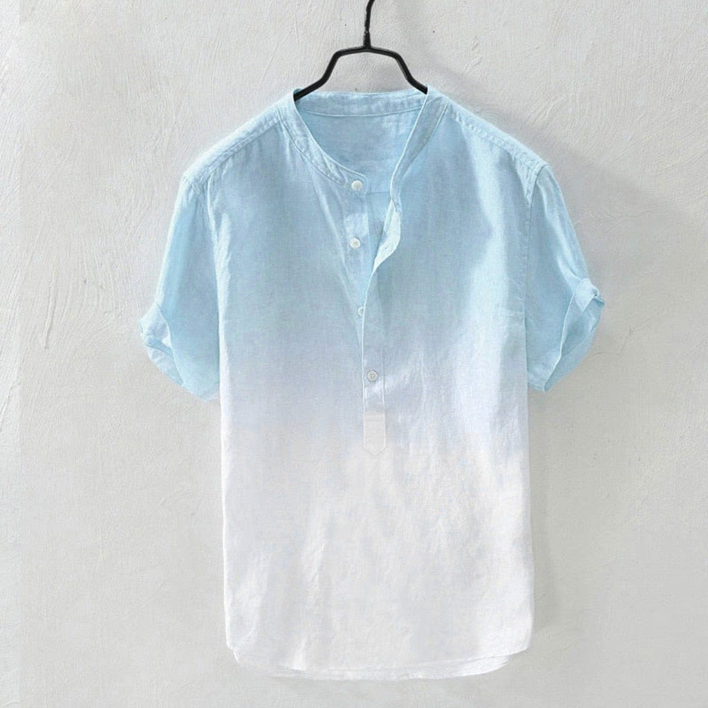 Men's Button Gradient Cotton Shirt