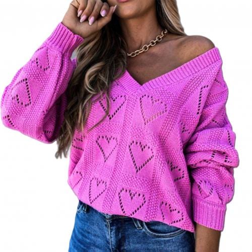 Women Autumn Winter Love Heart Sweater