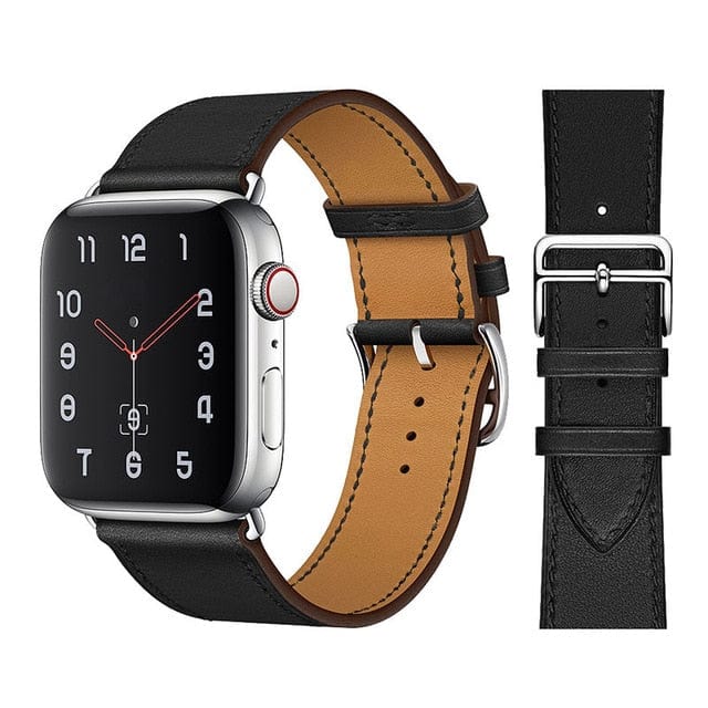 Solid Color Leather loop Bracelet for Apple Watch